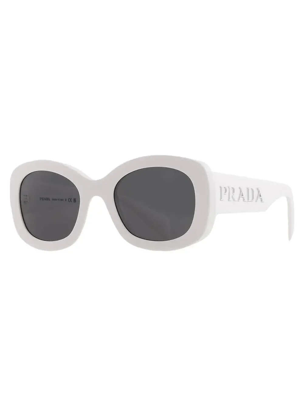 Prada Dark Grey Oval Ladies Sunglasses #265219P21B